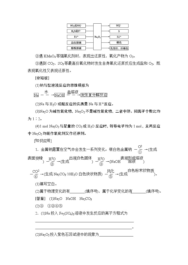 2021版新高考化学（人教版）一轮复习教师用书：第1部分第3章第1节钠及其化合物第3页