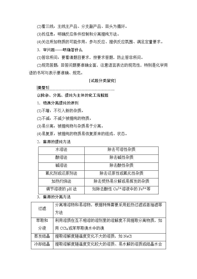 2021版新高考化学（人教版）一轮复习教师用书：第1部分第3章高考专题讲座1化学工艺流程试题的突破方略第2页