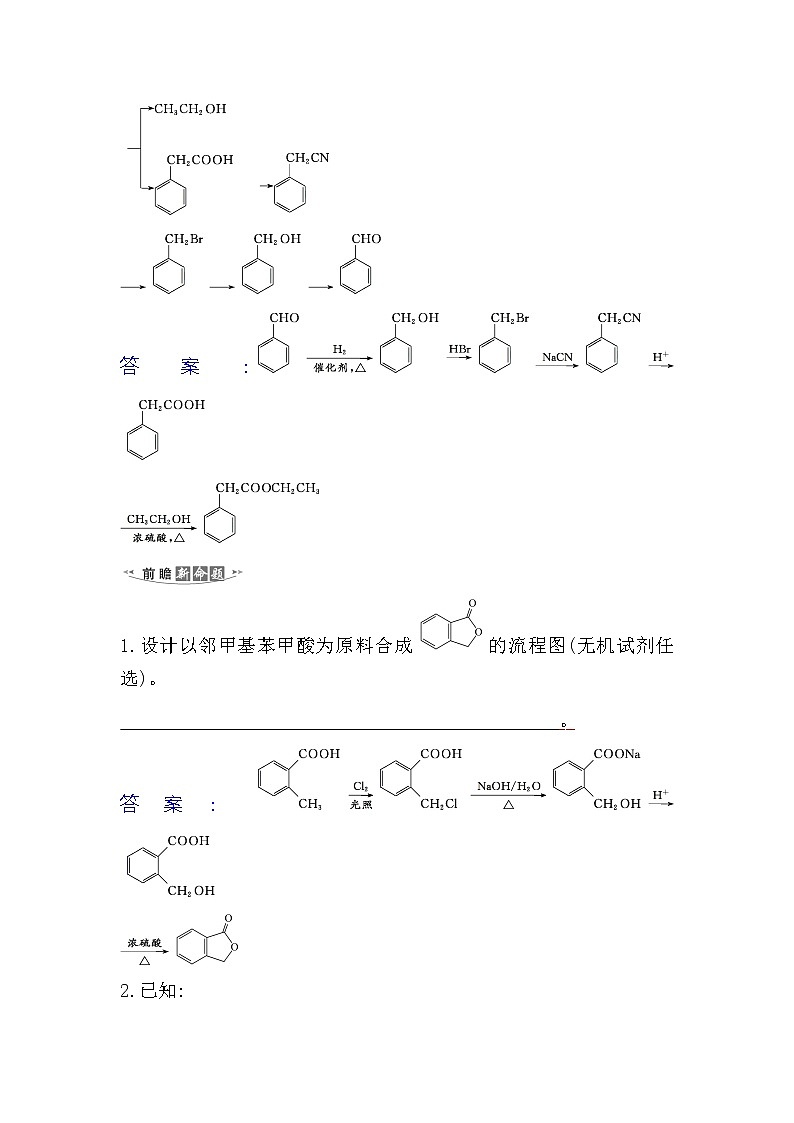 2021版化学名师讲练大一轮复习方略人教通用版高考新风向·命题新情境11.4生命中的基础有机化学物质与有机合成02