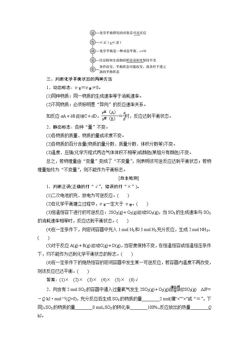 2021版高考化学（人教版）一轮复习学案：第23讲　化学平衡状态　化学平衡的移动02