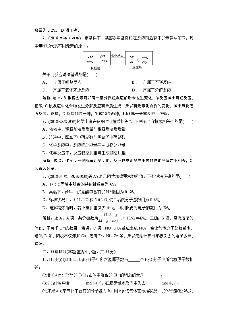2019版高考化学一轮精选教师用书苏教专用：专题15专题综合检测（一）03