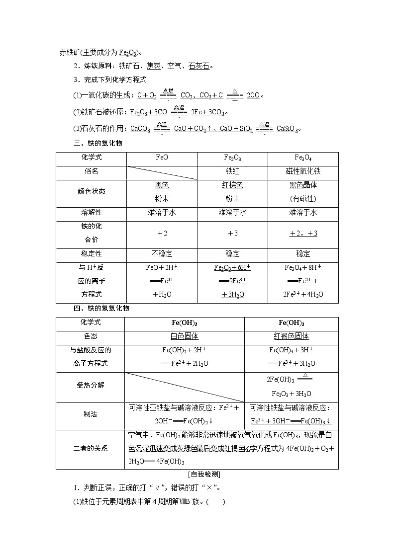 2019版高考化学一轮精选教师用书苏教专用：专题32第二单元　铁、铜的获取及应用02