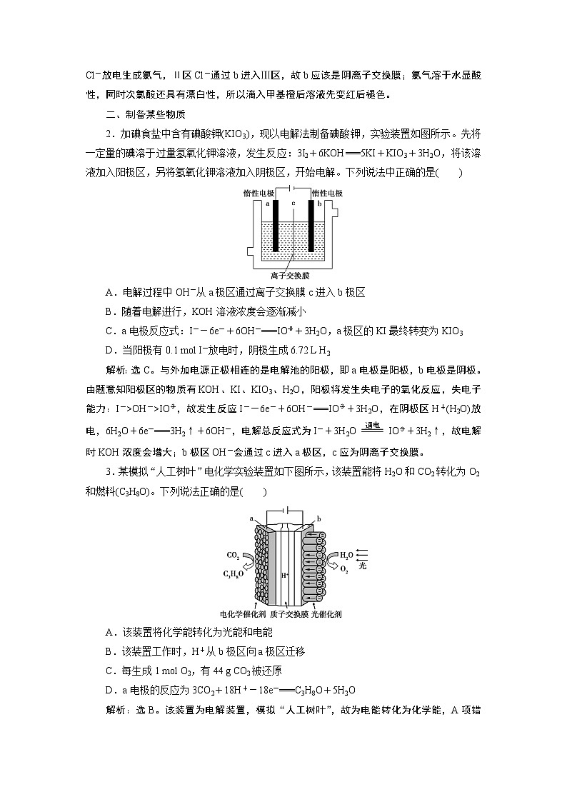 2019版高考化学一轮精选教师用书苏教专用：专题65突破全国卷专题讲座（五）　隔膜在电化学中的应用02