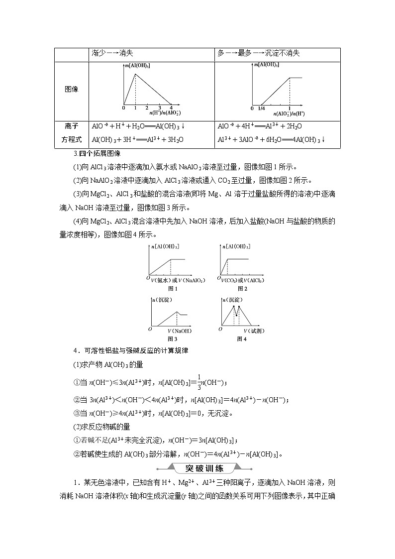2019版高考化学一轮精选教师用书人教通用：第三章金属及其重要化合物微专题强化突破4　数形结合思想突破“铝三角”的图像与计算问题02