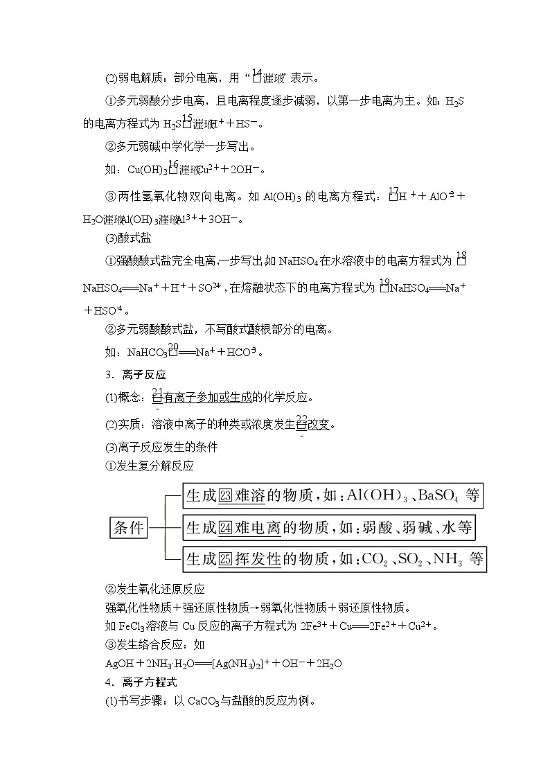 2020年高考化学一轮总复习文档：第二章第5讲离子反应 学案02