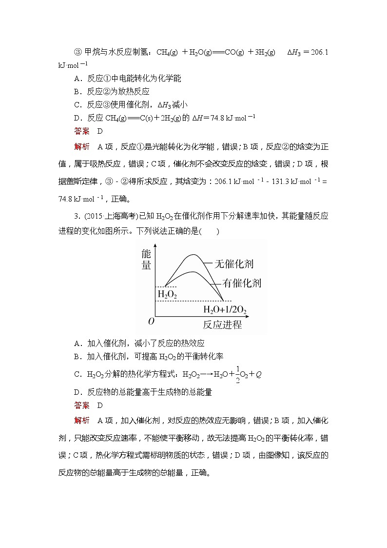 2020年高考化学一轮总复习文档：第六章章末高考真题演练02