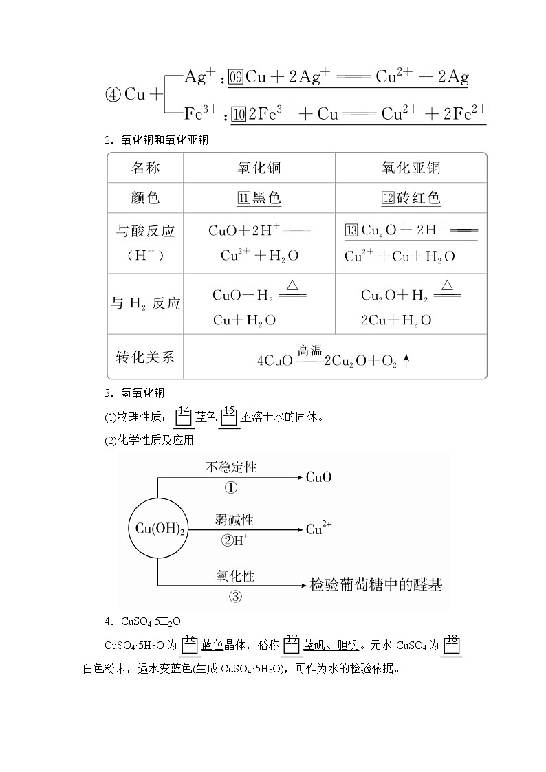 2020年高考化学一轮总复习文档：第三章第12讲铜及其重要化合物、金属材料 学案02