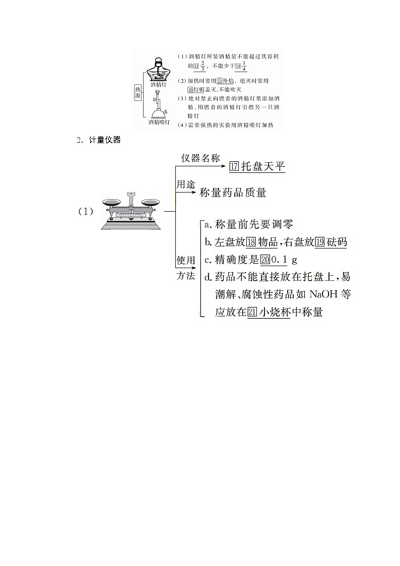 2020年高考化学一轮总复习文档：第十一章第32讲化学实验常用仪器和基本操作 学案02