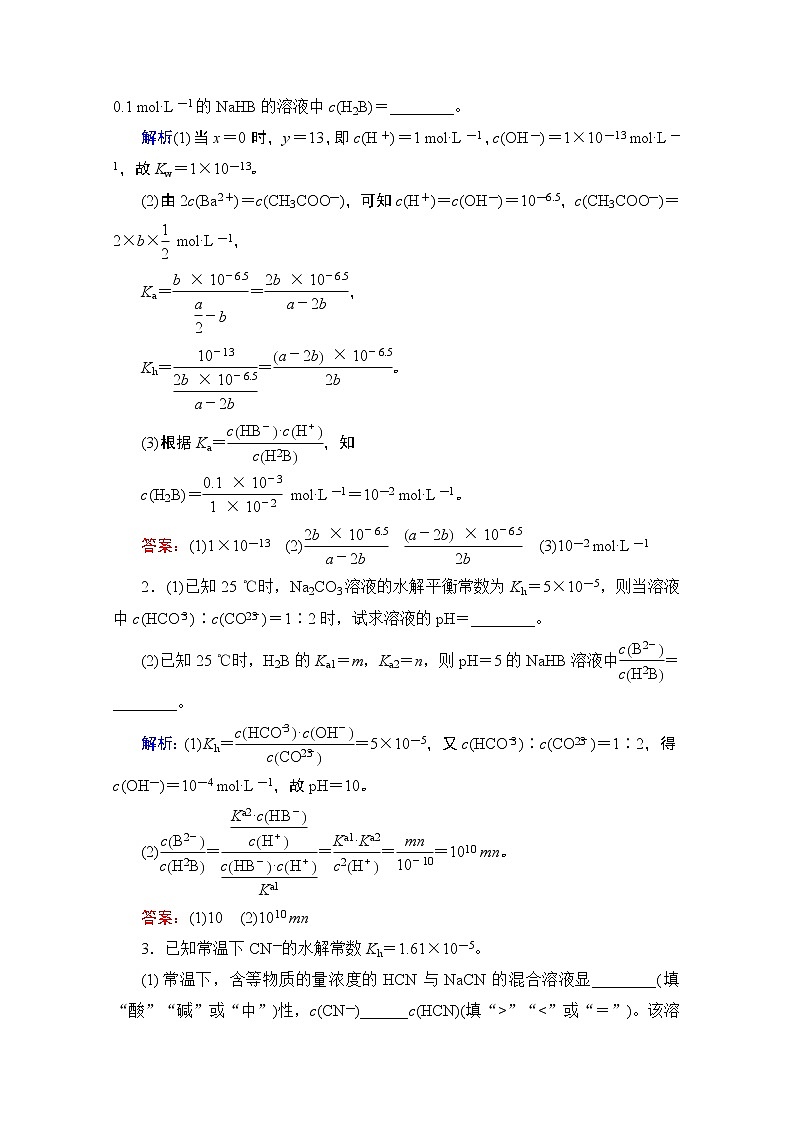 2020版新一线高考化学（鲁科版）一轮复习教学案：高考专题讲座5　水溶液中的四大常数及其应用03