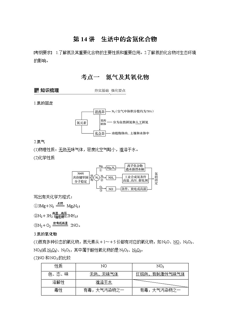 2020版化学新增分大一轮苏教（江苏）讲义：专题4　常见的非金属及其化合物第14讲01