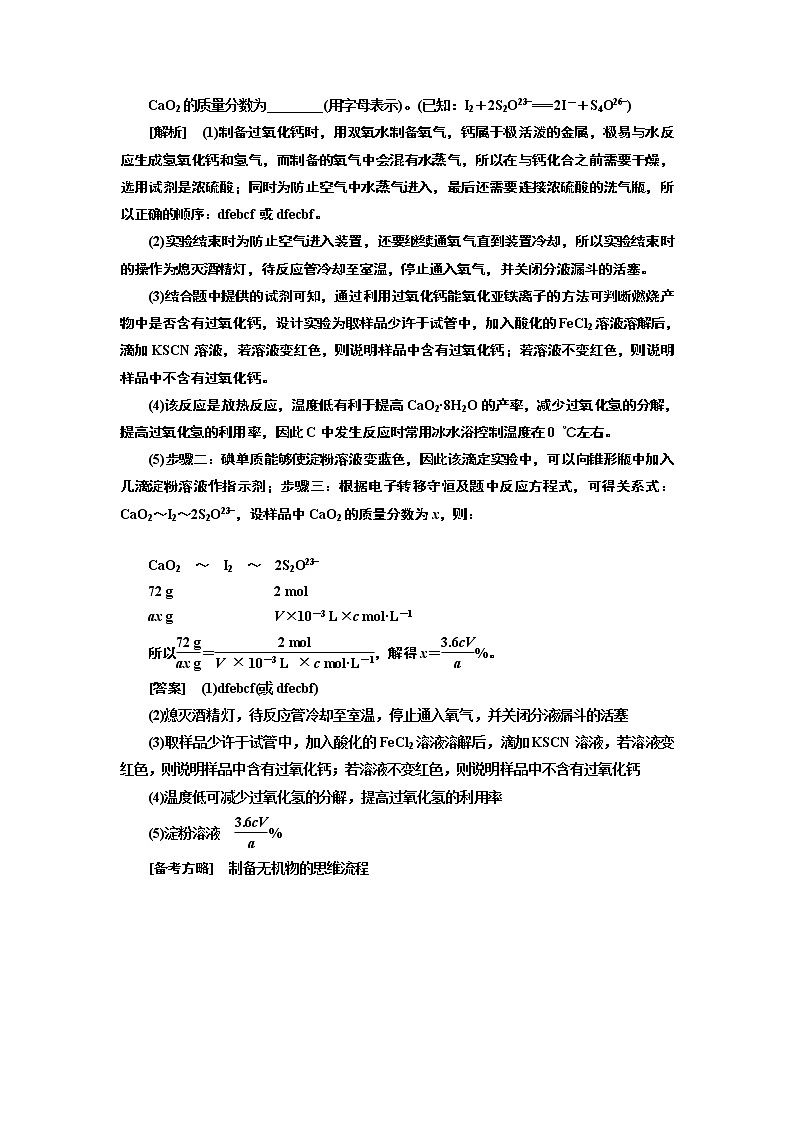 2020版高考一轮复习化学新课改省份专用学案：第十章第7课时　大题考法（3）——物质制备型综合实验02