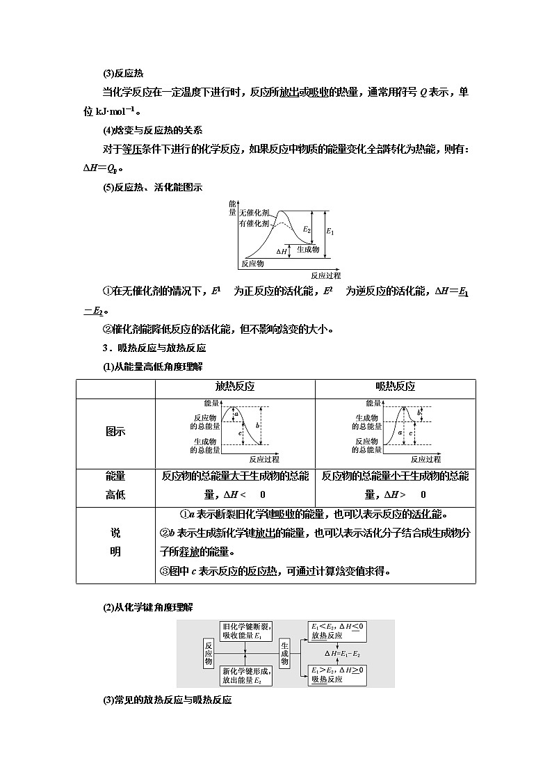 2020版高考一轮复习化学新课改省份专用学案：第五章第1课时　化学能与热能（1）——基本概念一课过（过基础）02