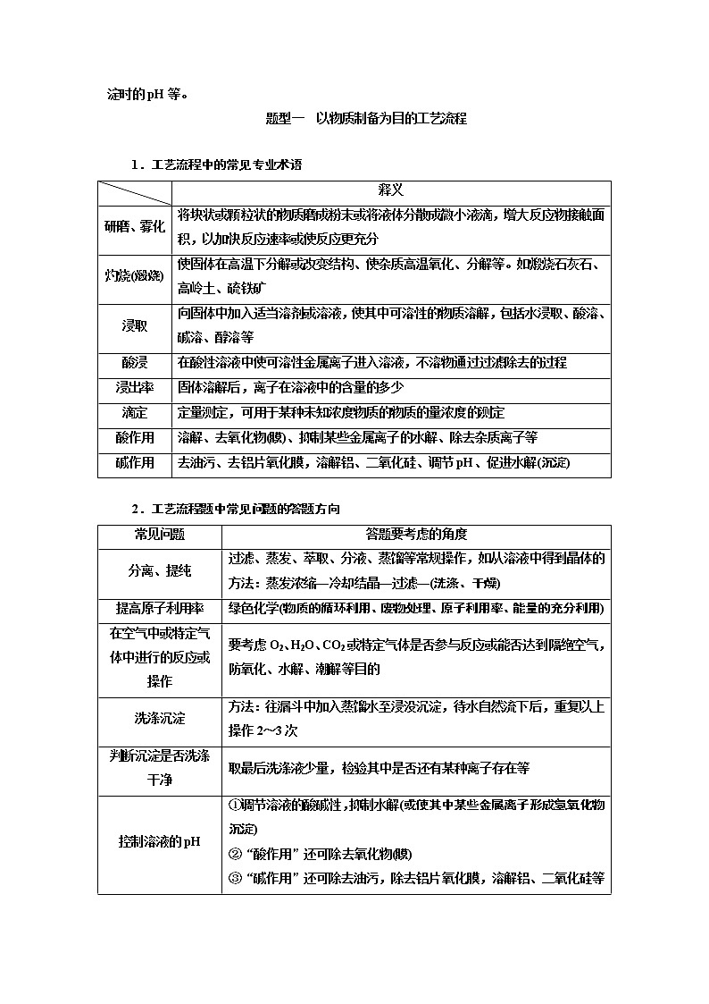 2020版高考一轮复习化学通用版学案：第四章第12课时　题型研究——“无机化工流程题”解题指导02