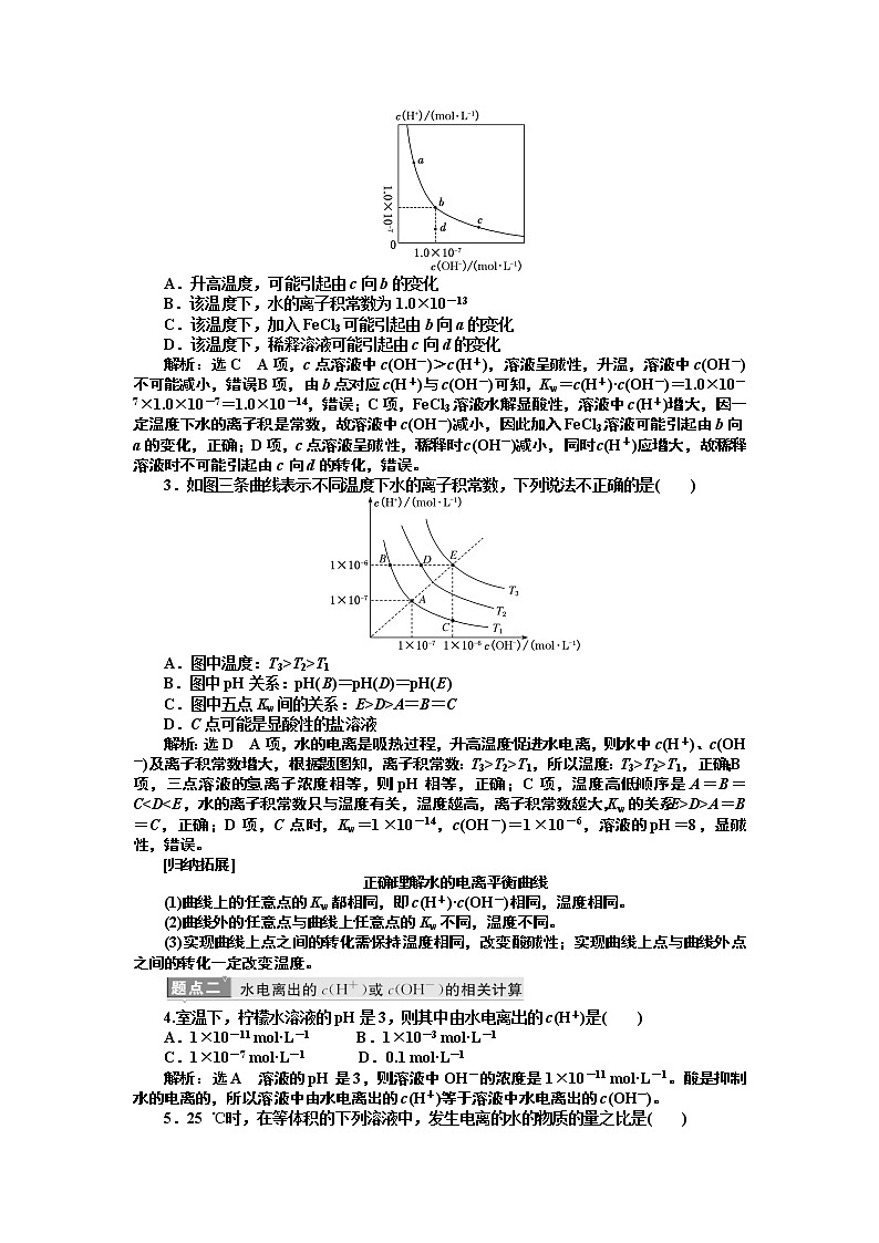 2020版高考新创新一轮复习化学新课改省份专用学案：第八章第二节水的电离和溶液的酸碱性02