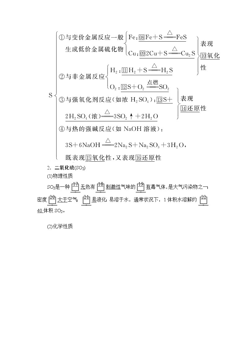 2020版高考化学（经典版）一轮复习教师用书：第四章第3节硫及其重要化合物02