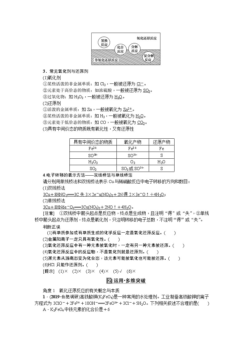 2020版《名师导学》高考新课标化学第一轮总复习讲义：第2章第三节　氧化还原反应02