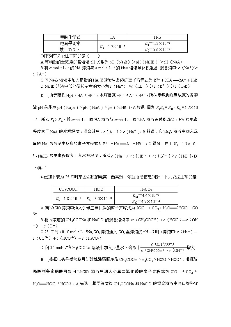 2020版《名师导学》高考新课标化学第一轮总复习讲义：高频考点微专题（十）　四大平衡常数的应用02
