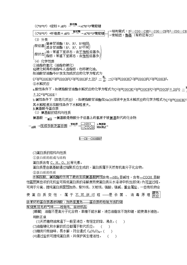 2020版《名师导学》高考新课标化学第一轮总复习讲义：选修5_第四节　生命中的基础有机物质　有机合成03