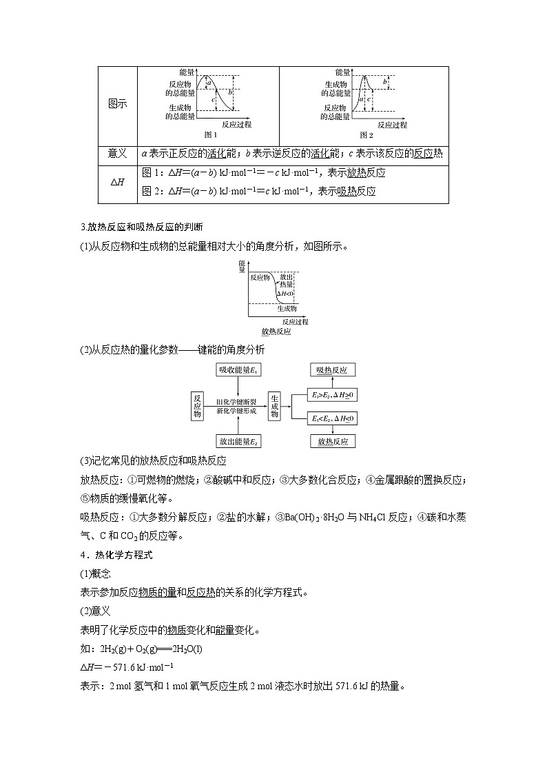 2021年高考化学一轮复习讲义 第6章 第19讲　化学能与热能02