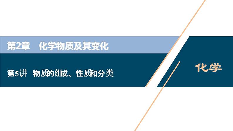 2021版高考化学（人教版）一轮复习（课件+学案+课后检测）第05讲　物质的组成、性质和分类 (共3份打包)01