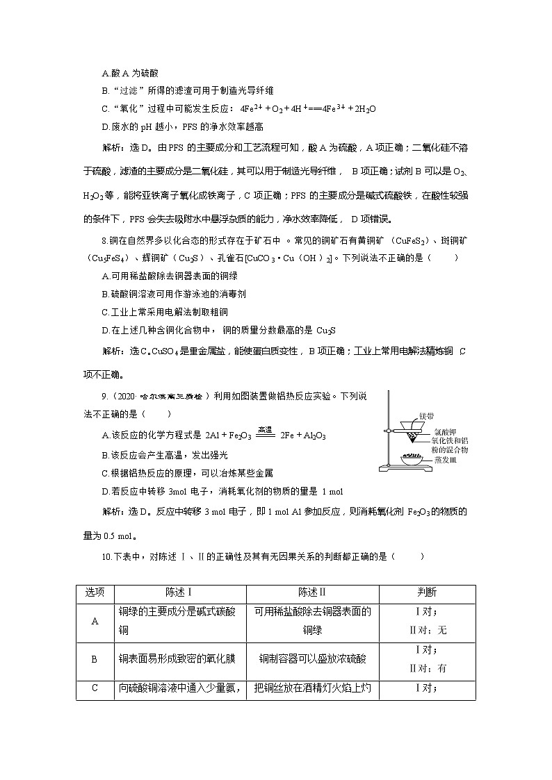 2021版高考化学（人教版）一轮复习（课件+学案+课后检测）第12讲　金属材料及开发利用金属矿物 (共3份打包)03