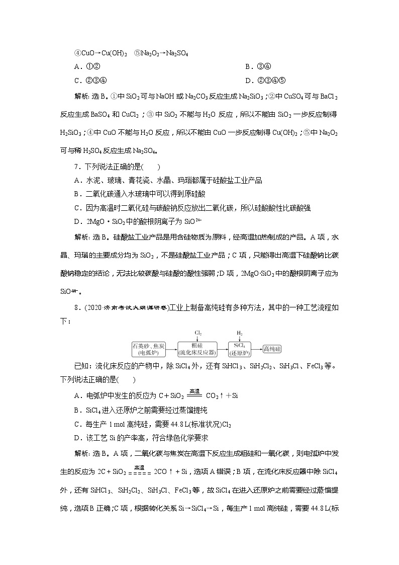 2021版高考化学（人教版）一轮复习（课件+学案+课后检测）第13讲　碳、硅及无机非金属材料 (共3份打包)03