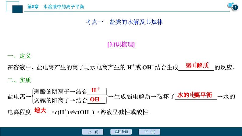 2021版高考化学（人教版）一轮复习（课件+学案+课后检测）第27讲　盐类的水解 (共3份打包)04