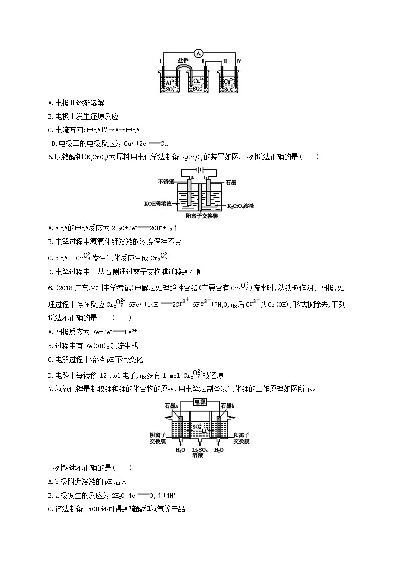 2020版高考化学大一轮复习课时规范练《20电能转化为化学能-电解》鲁科版(含解析)第2页