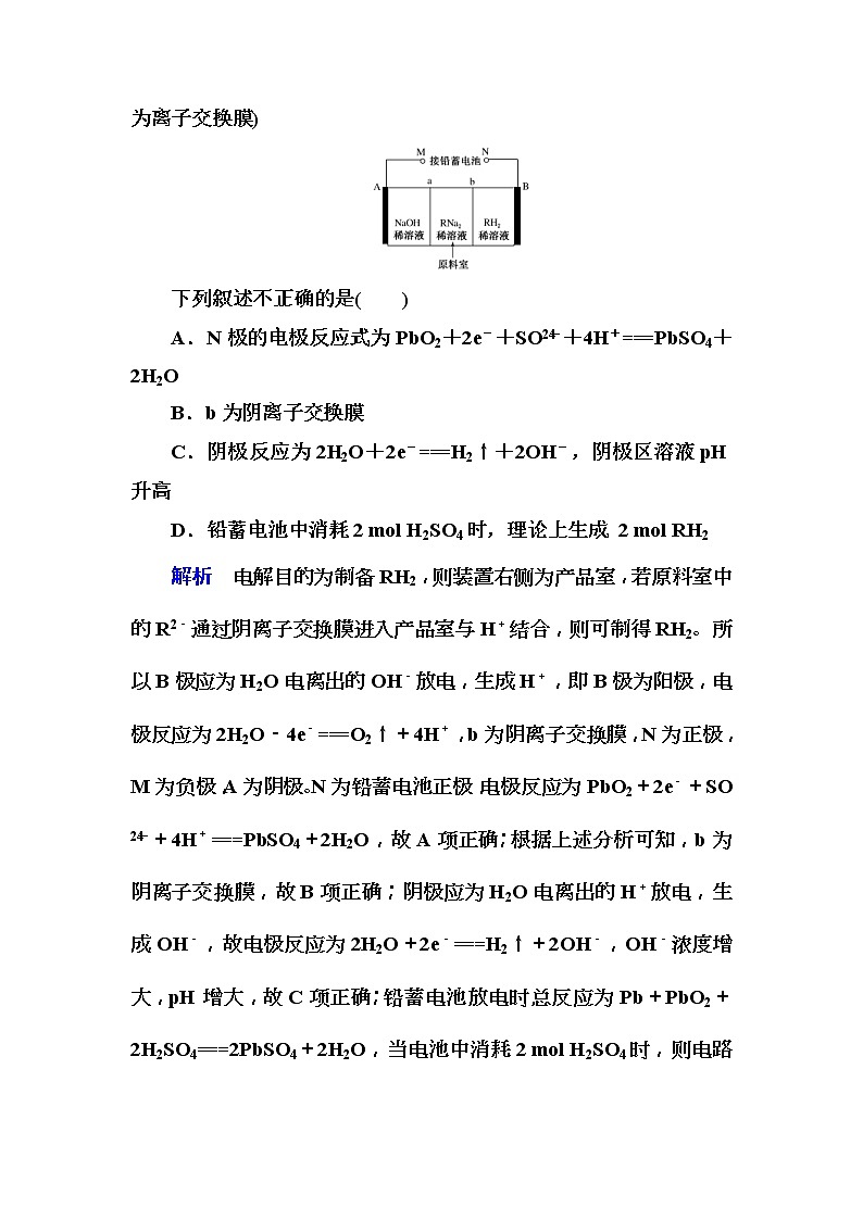 2019届高考化学一轮复习顶层设计配餐作业：20 《电解池　金属的电化学腐蚀与防护》 含解析 练习03