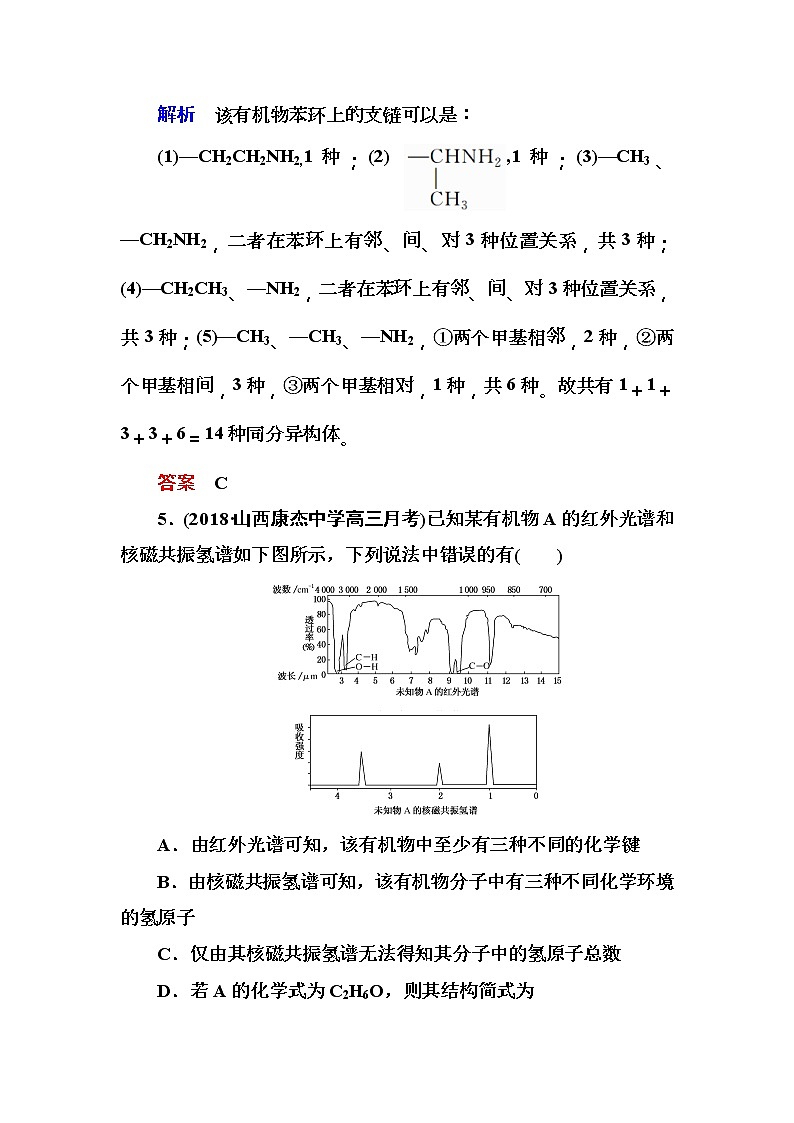 2019届高考化学一轮复习顶层设计配餐作业：30 《认识有机化合物》 含解析 练习03