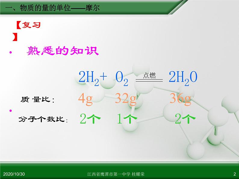 人教版高中化学必修 化学1 第一章 第二节 化学计量在实验中的应用（第1课时） 课件02