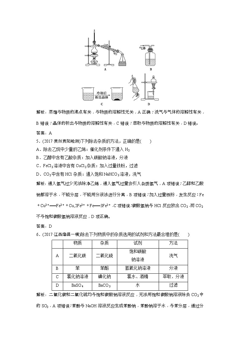 2019版高考化学一轮优化探究练习：第1章 第2讲　物质的分离和提纯 (含解析)02