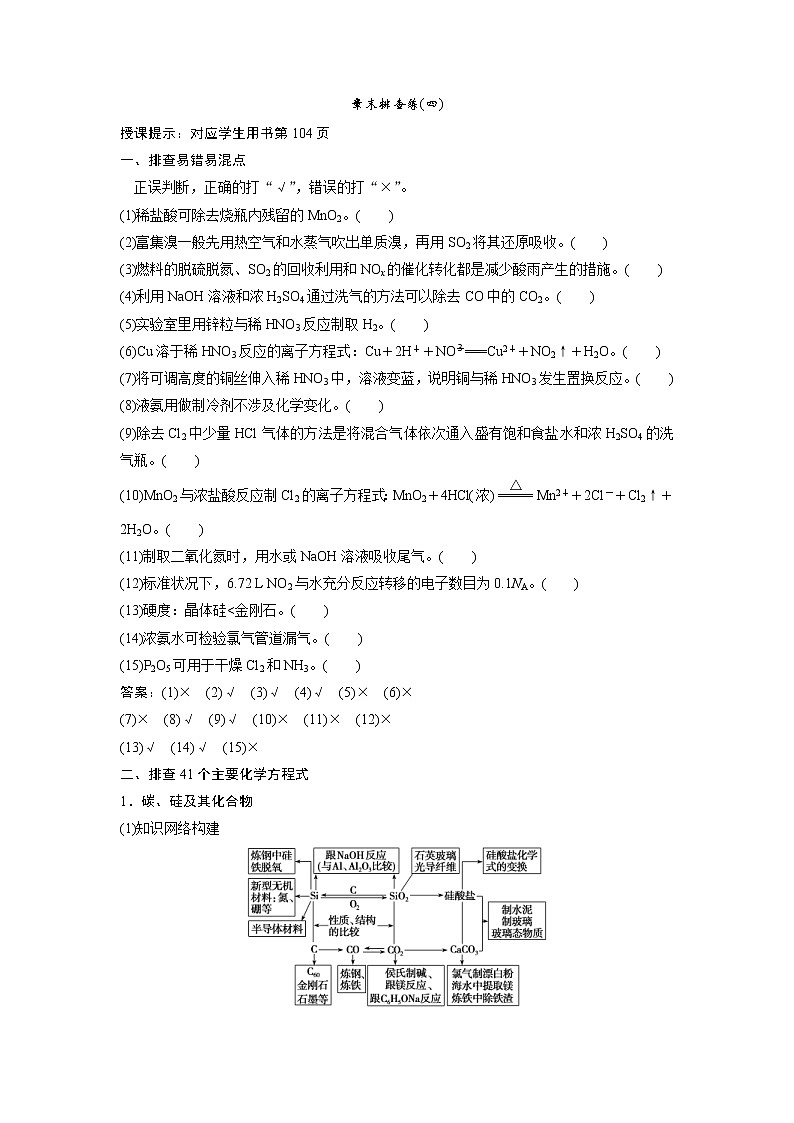 2019版高考化学一轮优化探究练习：章末排查练（四） (含解析)01