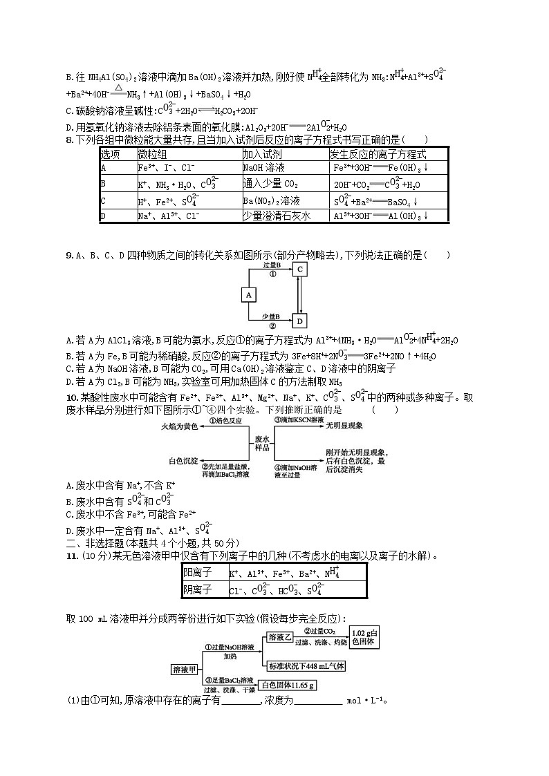 2020高考化学一轮复习考点规范练04《离子反应》(含解析)02