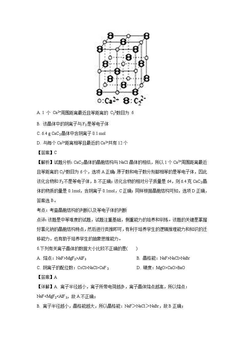【化学】新疆乌鲁木齐市23中学2018-2019学年高二3月月考（解析版）第3页