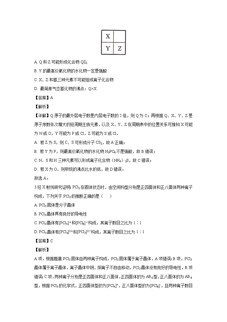 【化学】广东省汕头市金山中学2018-2019学年高二下学期第一次月考（解析版）第2页