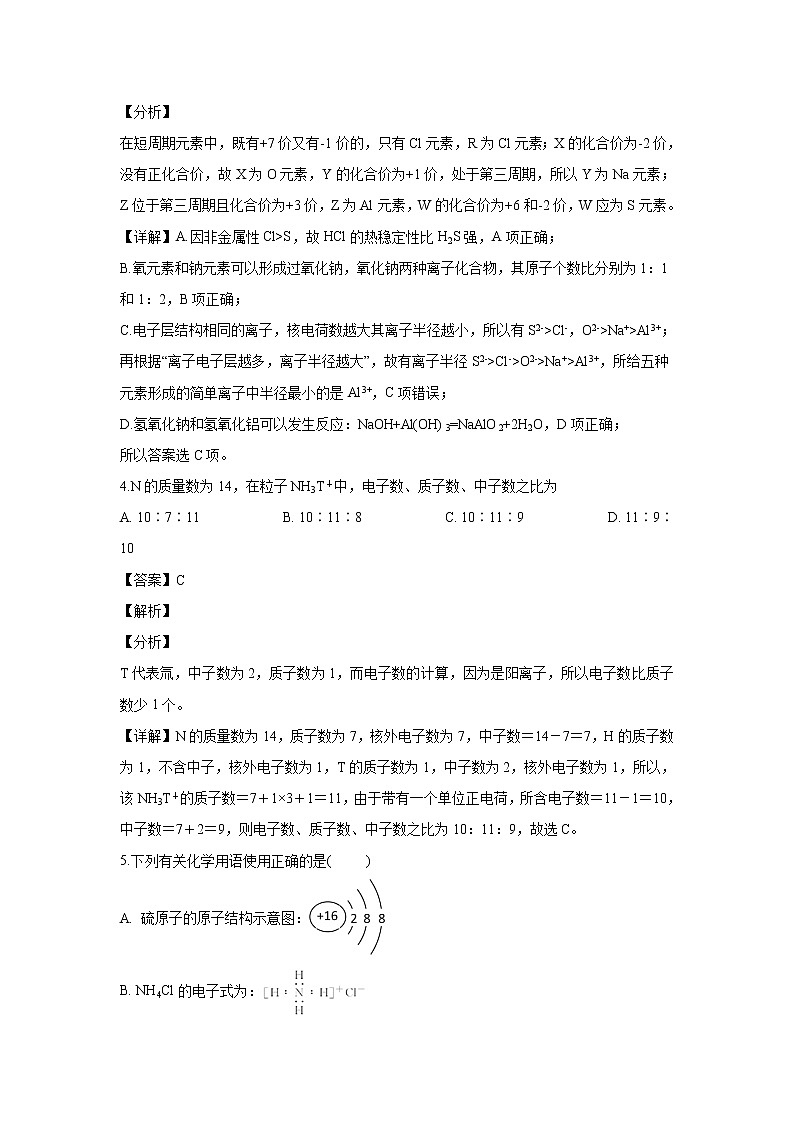 【化学】黑龙江省哈尔滨市第六中学2018-2019学年高二下学期4月月考（解析版） 试卷03