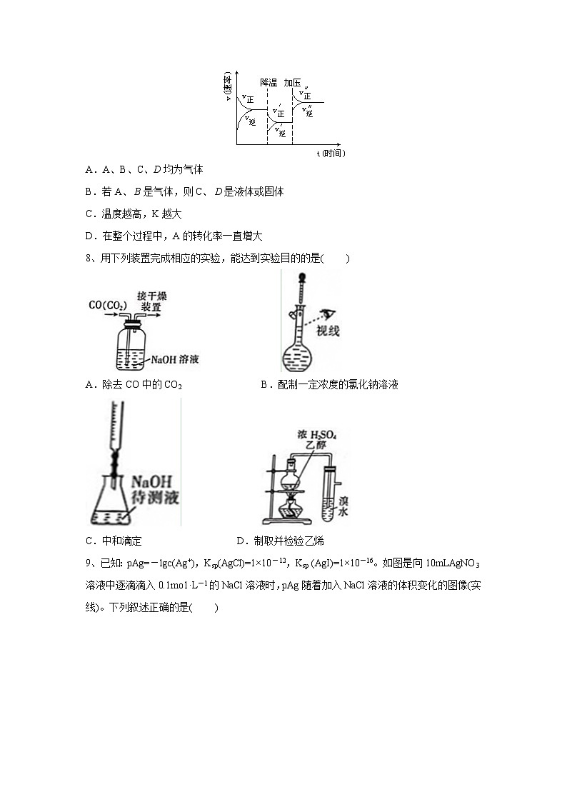 【化学】黑龙江省鹤岗市第一中学2018-2019学年高二下学期第一次月考（开学） 试卷02
