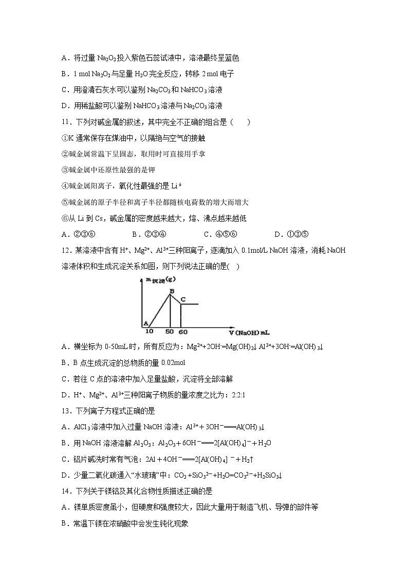 【化学】河北省邯郸市大名县第一中学2018-2019学年高二下学期周测03