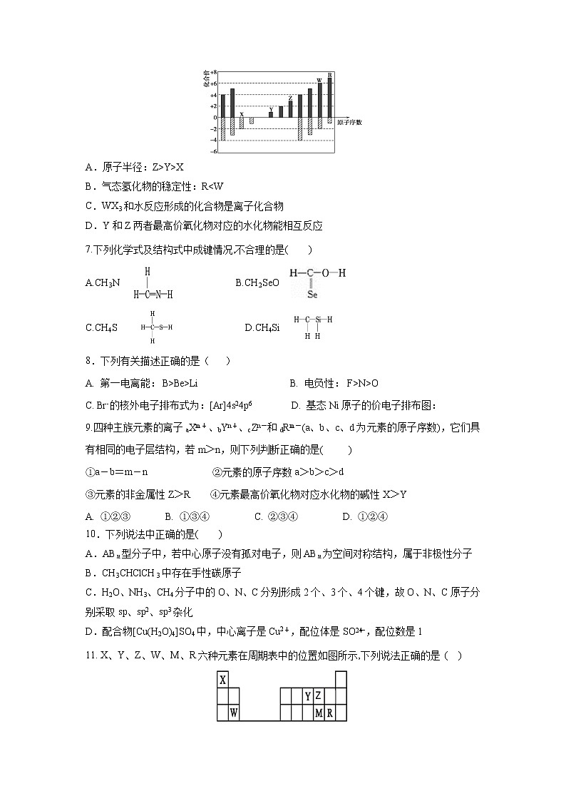 【化学】福建省漳平市第一中学2018-2019学年高二下学期第一次月考 试卷02
