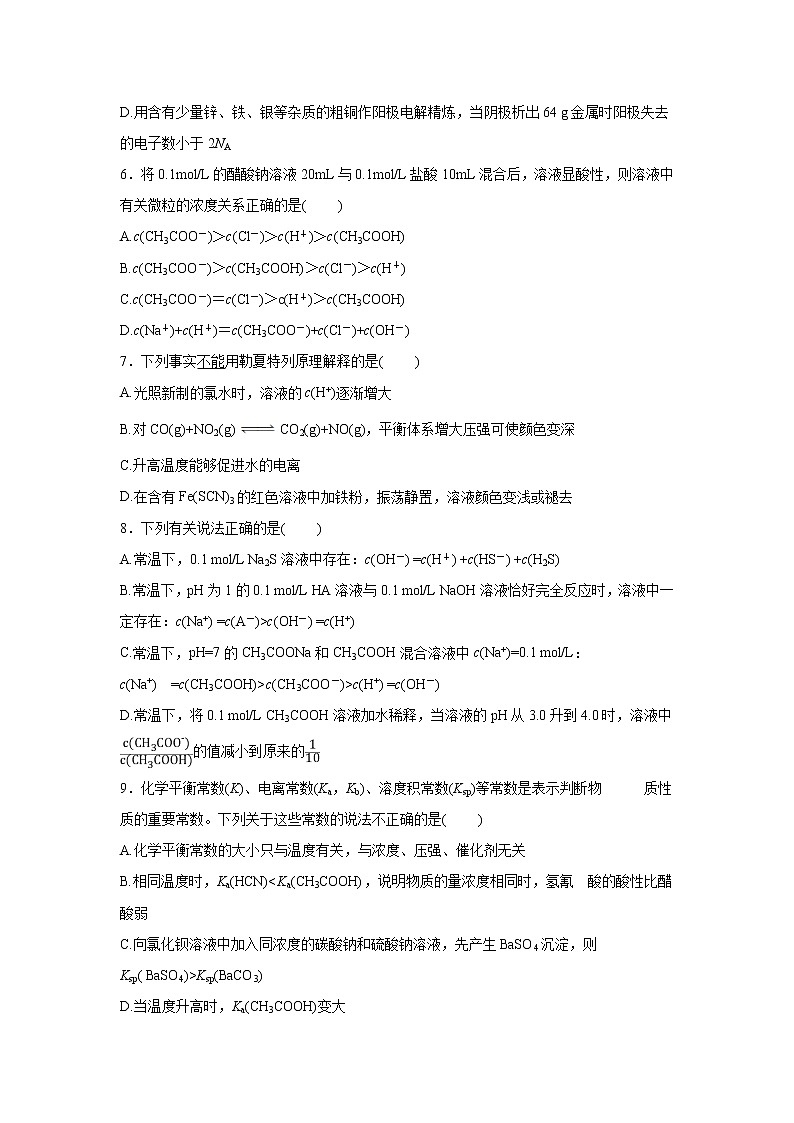 【化学】云南省茚旺高级中学2018-2019学年高二上学期12月月考 试卷02