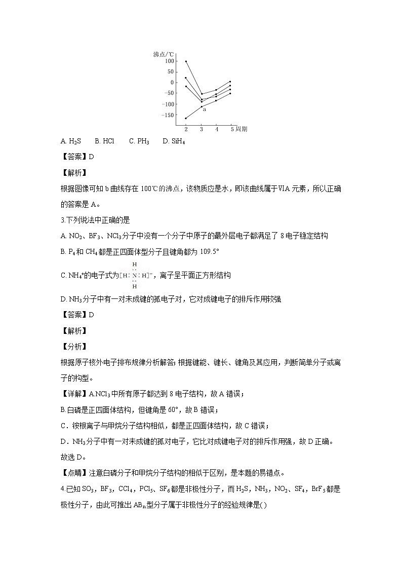 【化学】云南省昭通水田新区中学2018-2019学年高二上学期12月月考(解析版) 试卷02