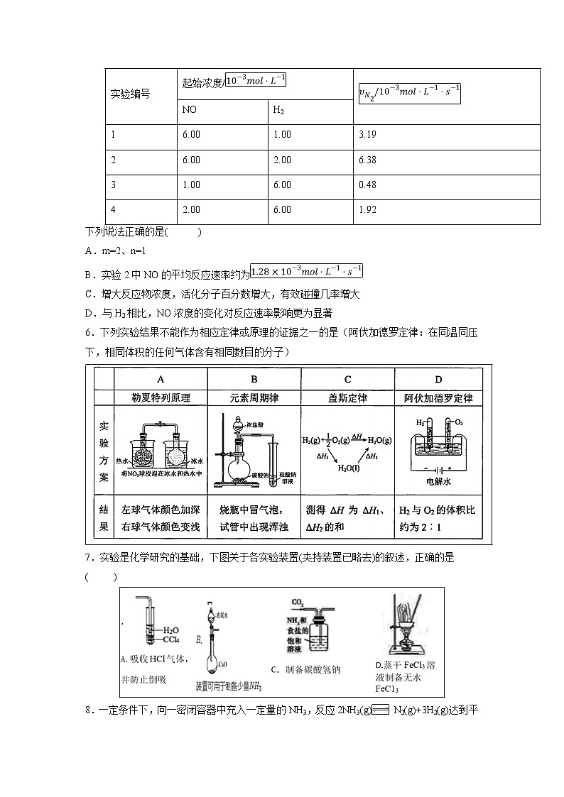【化学】安徽省郎溪中学2018-2019学年高二5月模拟考试第2页
