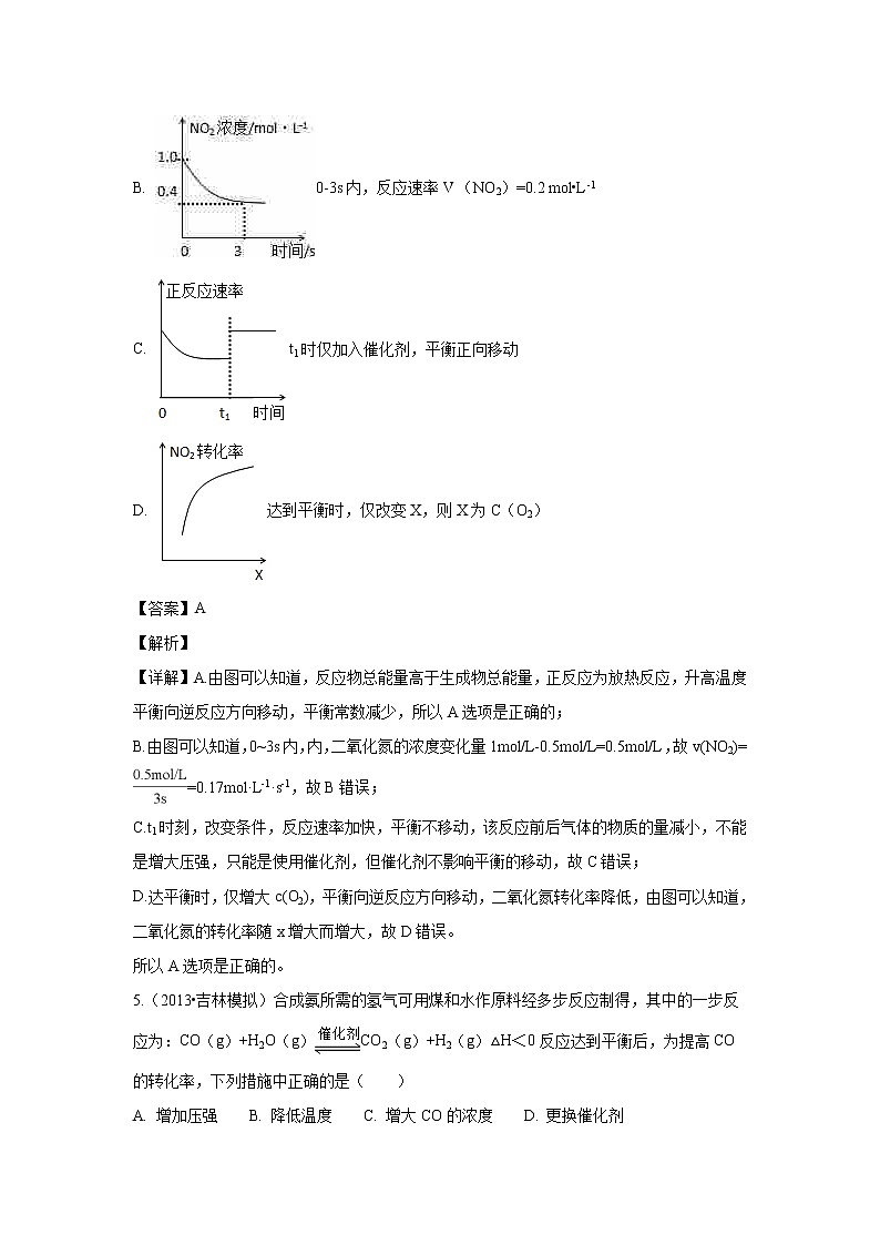 【化学】陕西省渭南市渭南中学2018-2019学年高二上学期第三次月考（解析版） 试卷03