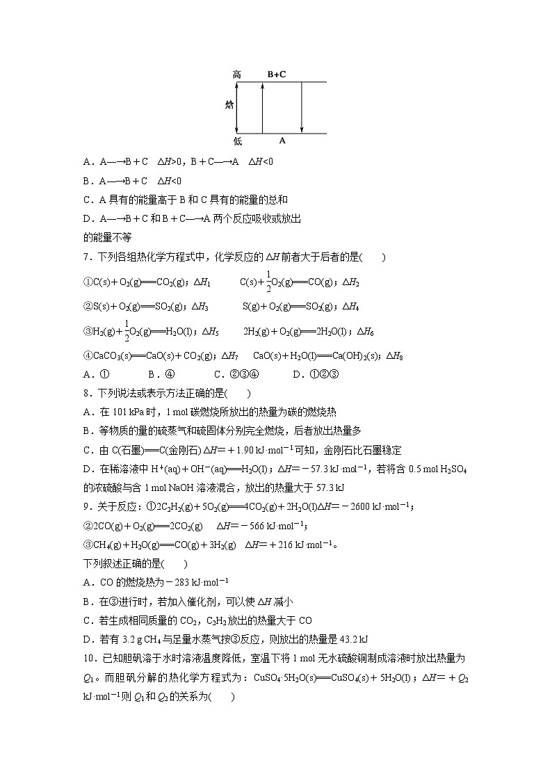 【化学】陕西省西安市远东第一中学2018-2019学年高二10月月月考 试卷02