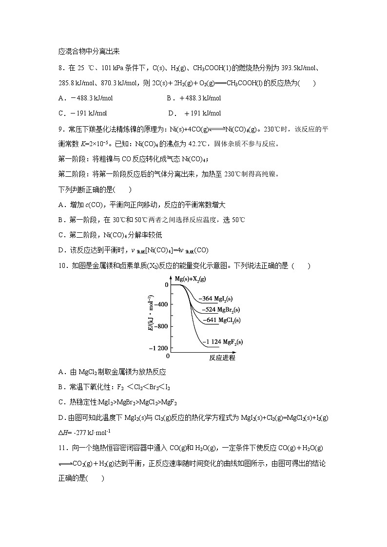 【化学】陕西省西安市长安区第一中学2018-2019学年高二上学期第二次月考（实验班） 试卷03