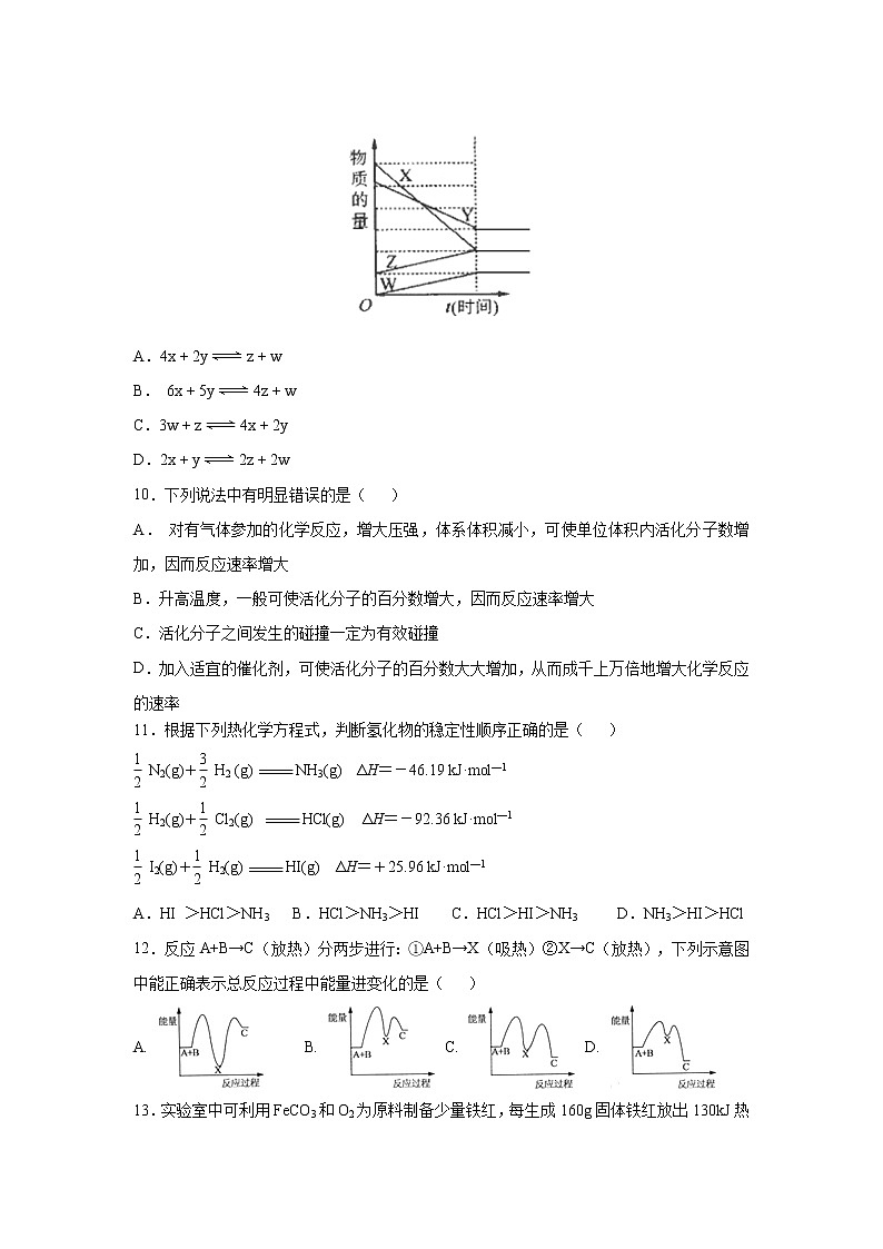 【化学】江西省南昌市八一中学、洪都中学2018-2019学年高二10月联考 试卷03