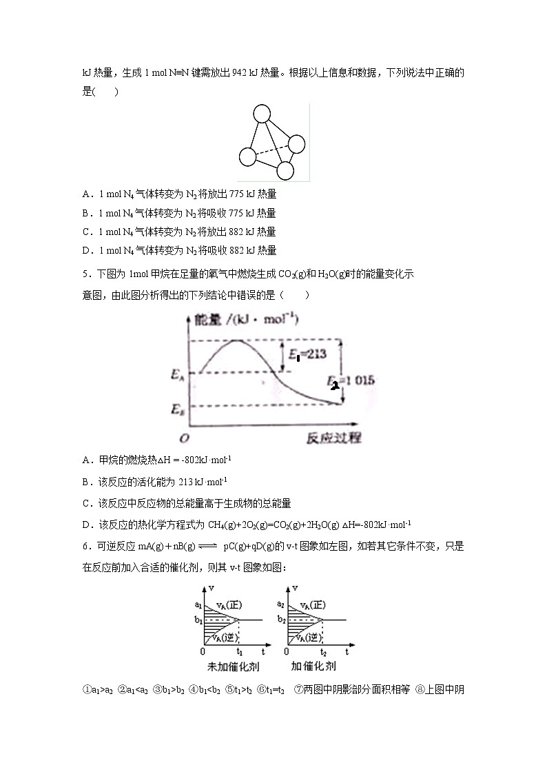 【化学】内蒙古翁牛特旗乌丹第一中学2018-2019学年高二上学期第一次阶段测试（10月）02