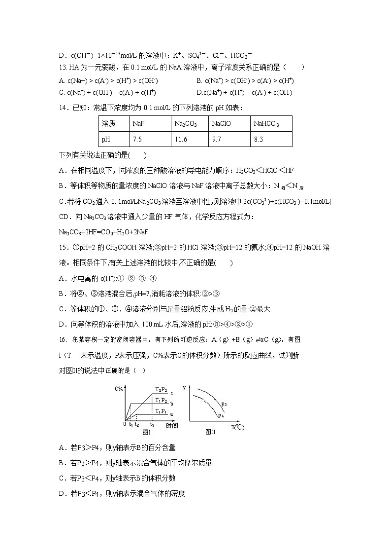 【化学】江西省铅山县一中2018-2019学年高二上学期第三次月考第3页