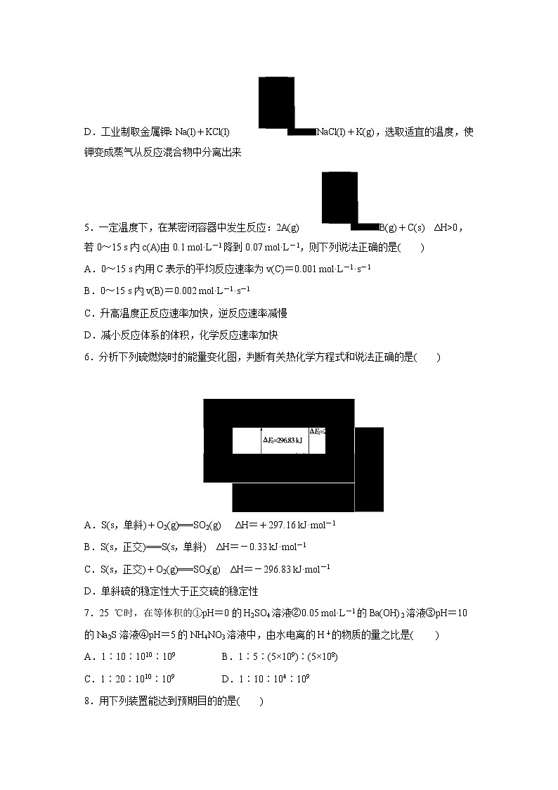 【化学】山西省长治市第二中学2018-2019学年高二上学期第二次月考 试卷02